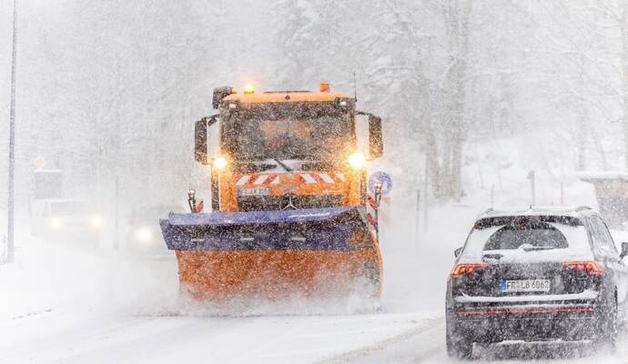 Weitere Schneefälle in Baden-Württemberg erwartet