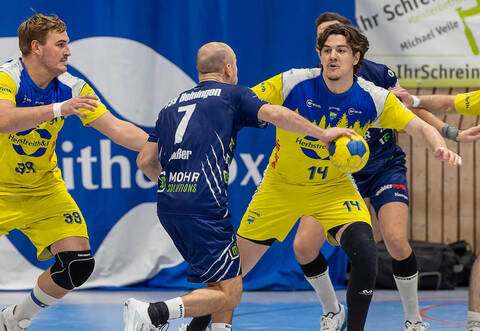 Die HCN-Abwehr um Johannes Köster (rechts, in Gelb) konnte zuletzt wieder überzeugen.