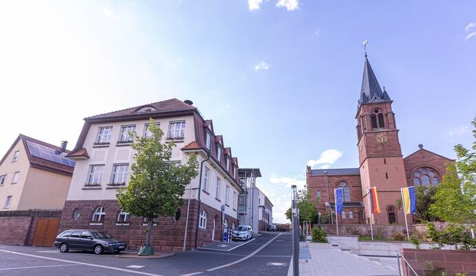 Die Wimsheimer Ortsmitte.