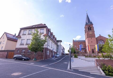 Die Wimsheimer Ortsmitte.