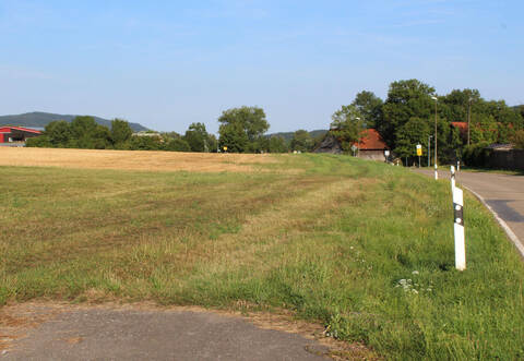 Links von der Manfred-Behr-Straße in Richtung Gündelbach soll das neue Schützinger Feuerwehrhaus entstehen. Prokoph