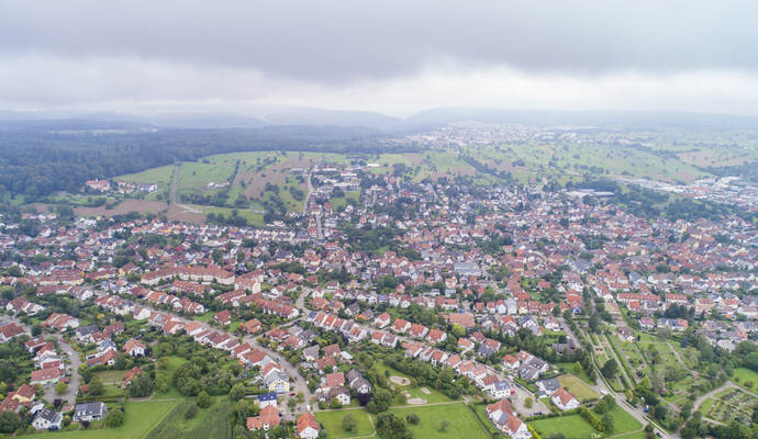 Luftbild Karlsbad Langensteinbach