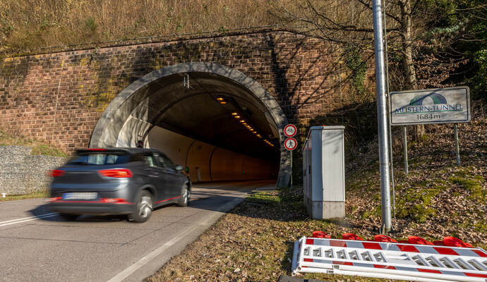 Der Meisterntunnel in Bad Wildbad ist nach mehrwöchiger Sperrung wieder befahrbar. Öffnung Meisterntunnel