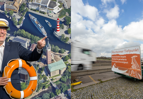 Pforzheim als neuer Leuchtturm in Baden-Württemberg? Die Idee von Baubürgermeister Tobias Volle, aus dem Waisenhausplatz einen Anlege-Hafen für Kreuzfahrtschiffe zu machen und so die City richtig zu beleben, hat auf jeden Fall das Potenzial dazu – ist aber nur ein Aprilscherz. Und: Da läuft er doch, der Verkehr: Es mag vielleicht der tiefste Punkt an der Autobahn zwischen Karlsruhe und Stuttgart sein, aber sicherlich kein Pforzheimer Tiefpunkt. April, April!