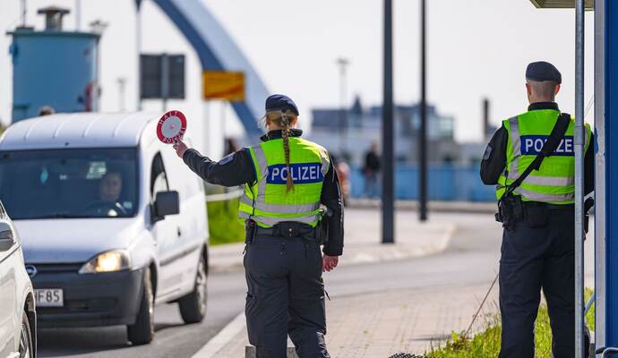 Bundespolizei an der deutsch-polnischen Grenze