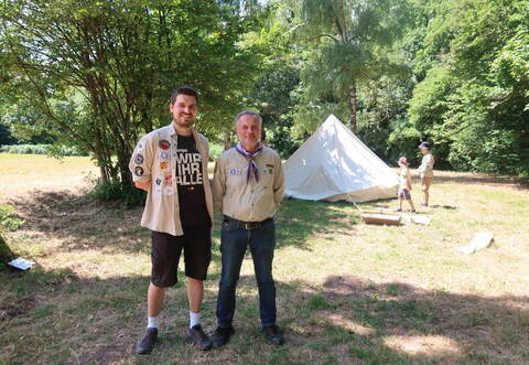 Setzen sich mit den Vorstandsmitgliedern und Pfadfindern für das Theodor-Zeller-Haus ein: Philipp Schimke (links) und Jörg Müller (rechts).