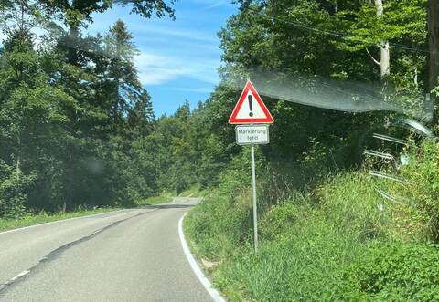 Im Würmtal fehlt noch die Mittelmarkierung.