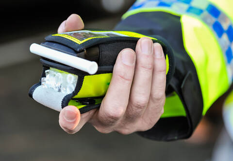 PSNI announce new powers to randomly stop drivers and perform drink driving breathalyser tests, Northern Ireland.