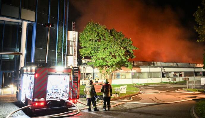 Brand in Freiburger Industriegebiet