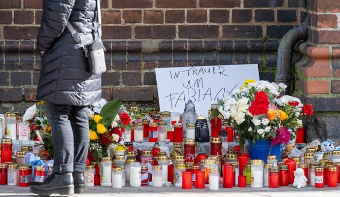 Trauer um getöteten Fabian Trauer um getöteten Fabian
