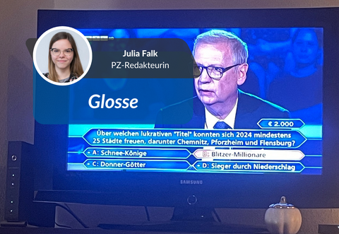 Ob Günther Jauch schon einmal in Pforzheim war? Sein Wohnort Potsdam gefällt ihm dann vermutlich doch besser. Teil seiner Sendung "Wer wird Millionär?" war die Goldstadt am Montag trotzdem.