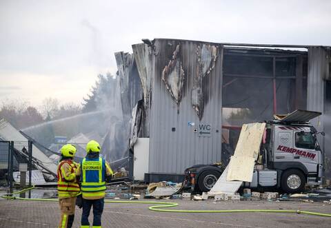 Explosion auf Firmengelände in Castop-Rauxel