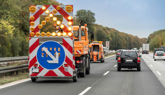 Ab dem 10. November müssen wegen Bauarbeiten einzelne Fahrstreifen gesperrt werden.