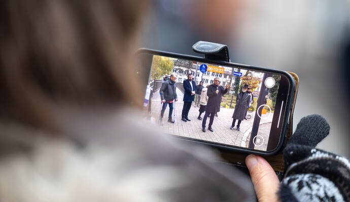 Menschenkette Jüdische Synagoge 