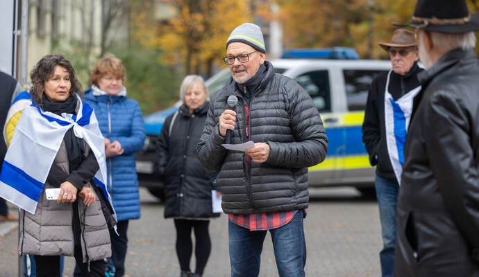 Menschenkette Jüdische Synagoge 