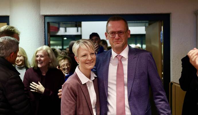 Der glückliche Gewinner: Stephan Retter mit seiner Frau Sabine.