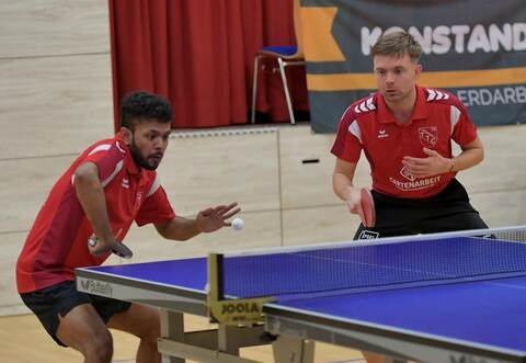 Trumpften auf: Ronit Bhanja (links) und Kenan Hrnic vom TTC Mutschelbach.