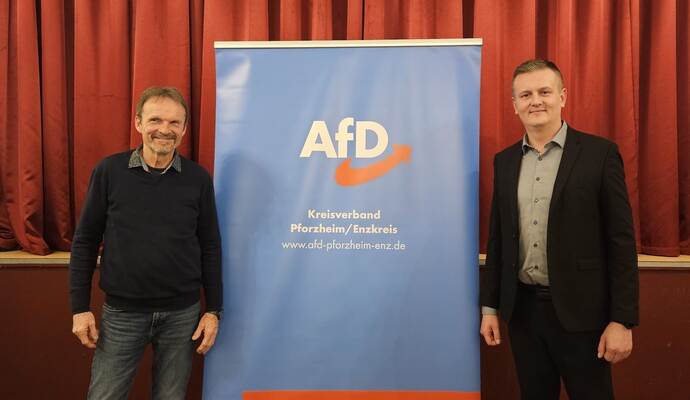 Alexsei Zimmer (rechts) tritt bei den Landtagswahlen 2026 an. Michael Baitinger ist Ersatzkandidat.