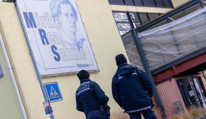 Mörike Realschule Großeinsatz Polizei