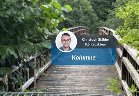 PZ-Redakteur Christoph Stäbler hat eine ganz eigene Meinung zum Thema Enzsteg.