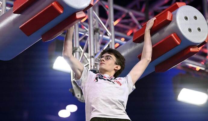 Fabian Scheipner steht im Finale von "Ninja Warrior Germany".