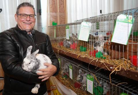 Auch Kreisvorsitzender Jörg Hess stellt in Eutingen einige seiner Tiere aus und holt mehrere Kreismeister-Titel.