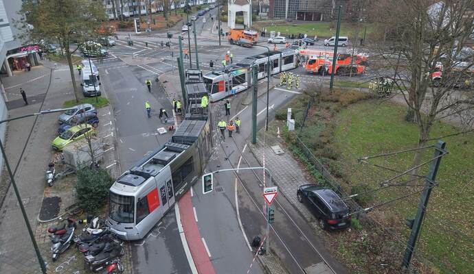 Straßenbahnunfall in Düsseldorf