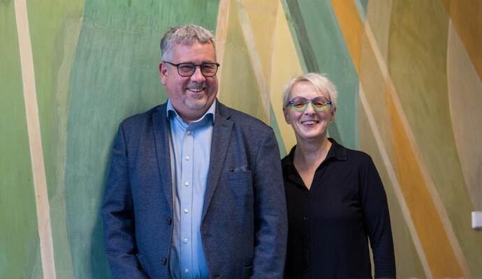 Sie sind ab Januar das neue Führungsduo: Gabriele Weber und Jürgen Halbleib stellen den Caritasverband Pforzheim auf eine breite Basis.