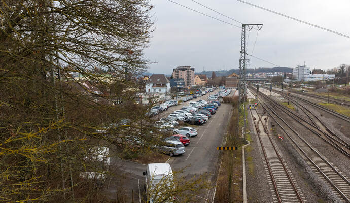 Mühlacker Parkplatz am Bahnhof