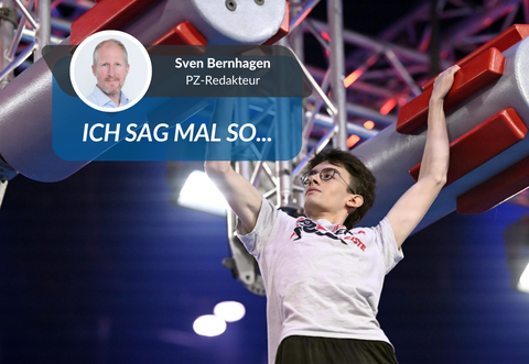 Die Hindernisse konnten ihn nicht abwerfen – aber am Ende stoppte ihn die Uhr: Ninja-Sportler Fabian Scheipner.