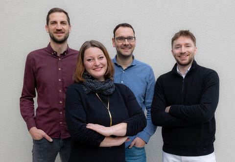 Bereit für 2026: Dennis Krivec (Nordschwarzwald), Lisa Belle (Mitglied der Chefredaktion, verantwortlich für digitale Transformation), Christoph Stäbler (Ressortleiter Region) und Johannes Rose (Mühlacker, von links).