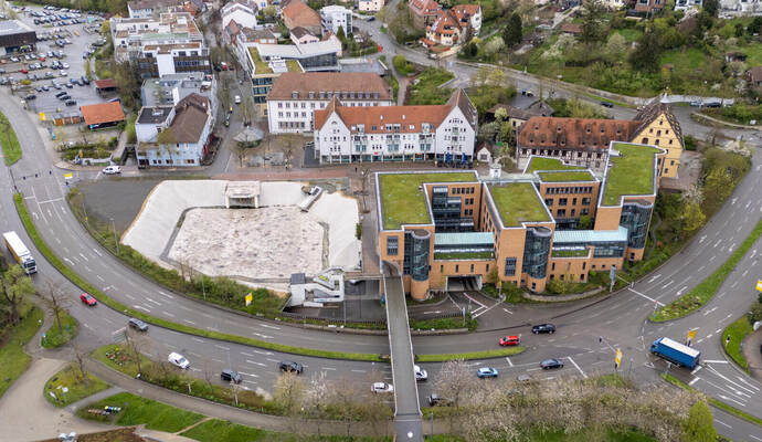 Mühlacker B10 Verkehr Drohne