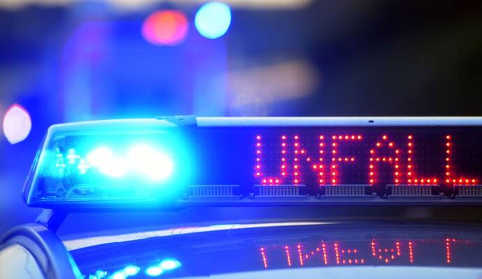 Polizei sichert Unfallstelle