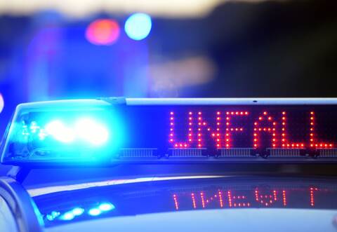 Polizei sichert Unfallstelle