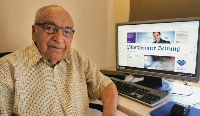 Täglich informierte sich der große Ukraine-Helfer Bruno Bitz während seines Urlaubs auf Teneriffa per PZ-E-Paper über die Geschehnisse in der Heimat.