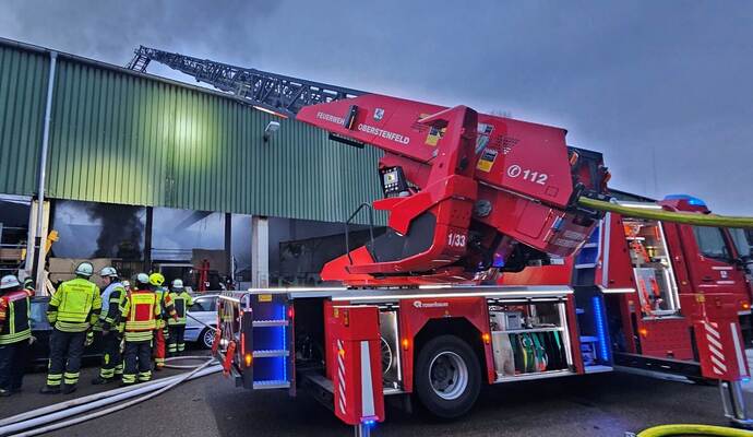 Großbrand Oberstenfeld Kreis Ludwigsburg