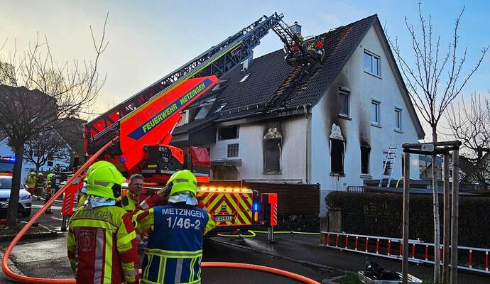 Brand in Mehrfamilienhaus in Metzingen