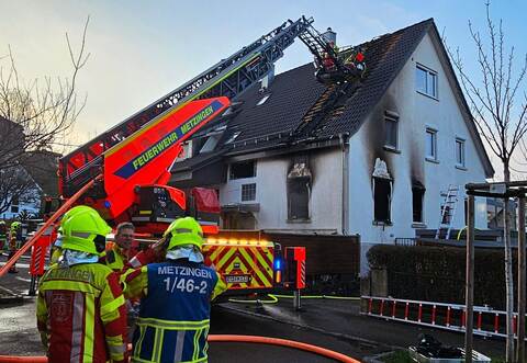 Brand in Mehrfamilienhaus in Metzingen