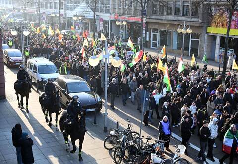 Kurden-Demonstration in Mannheim