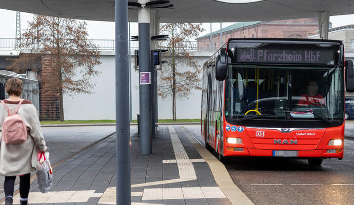 Schienenersatz Busse Pforzheim ZOB