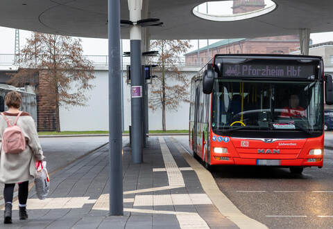 Schienenersatz Busse Pforzheim ZOB