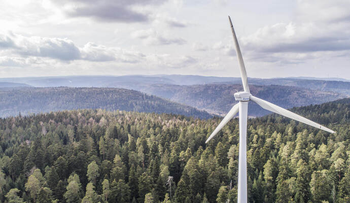 Der Teilflächennutzungsplan des Gemeindeverwaltungsverbands Neuenbürg/Engelsbrand umfasst Konzentrationsflächen,zu denen nicht der Sauberg gehört. Dort sind aber Windkraftanlagen geplant, wie hier im Bild bei Langenbrand. Meyer