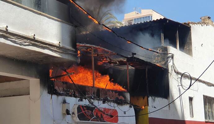 Feuer in einem Restaurant auf Mallorca