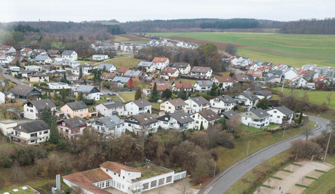 Mönsheim von oben.