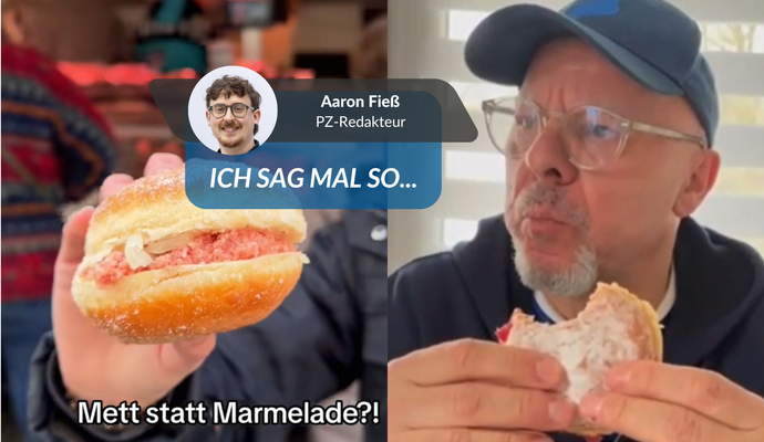 Mett statt Marmelade auf dem berliner — kann das überhaupt schmecken? Das hat sich PZ-Redakteur Aaron Fieß gefragt und promt eine Antwort von Leser Jochen Anselment erhalten.