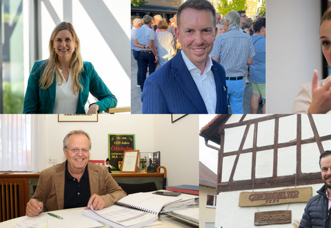 Sabine Wagner, Helge Viehweg, Julia Wieland, Werner Henle und Sascha-Felipe Hottinger (von links oben).