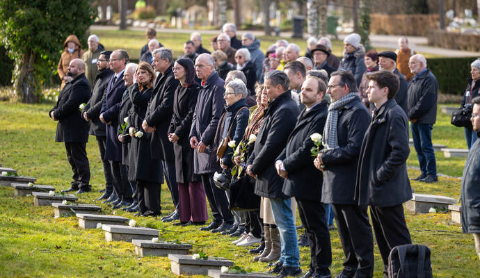 Gedenken Hauptfriedhof Bombenangriff