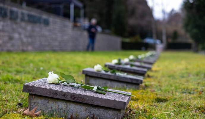 Gedenken Hauptfriedhof Bombenangriff