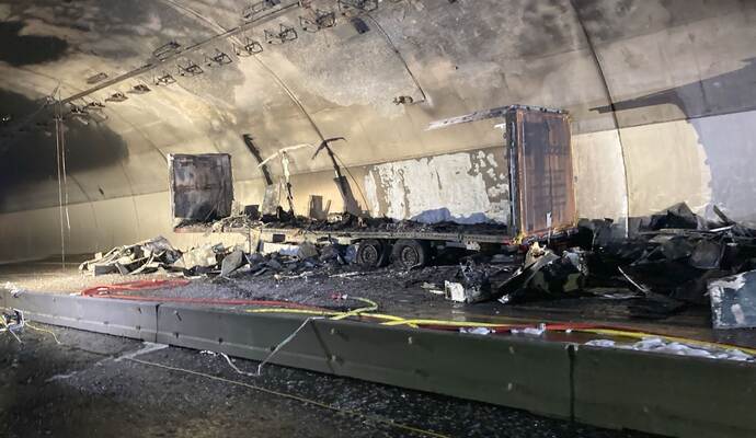 Engelbergtunnel - nach dem Brand