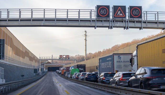 VU A8 Tunnel Pforzheim Ost Niefern Eutingen